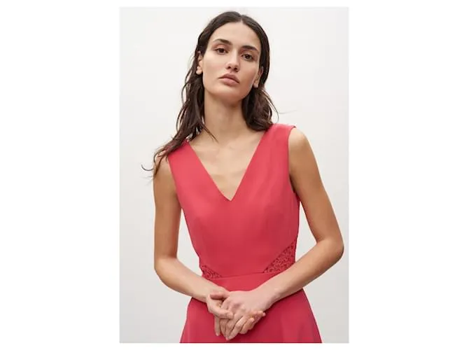 CLAUDIE PIERLOT CLAUDIE PIELOT VESTIDO DE CóCTEL  CEREMONIA T 40 NEUVE ROSA 