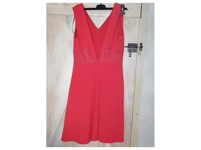 CLAUDIE PIERLOT CLAUDIE PIELOT VESTIDO DE CóCTEL  CEREMONIA T 40 NEUVE ROSA 