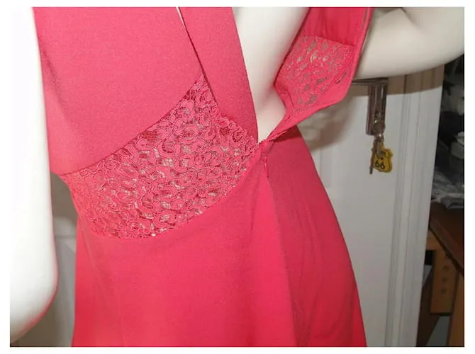 CLAUDIE PIERLOT CLAUDIE PIELOT VESTIDO DE CóCTEL  CEREMONIA T 40 NEUVE ROSA 