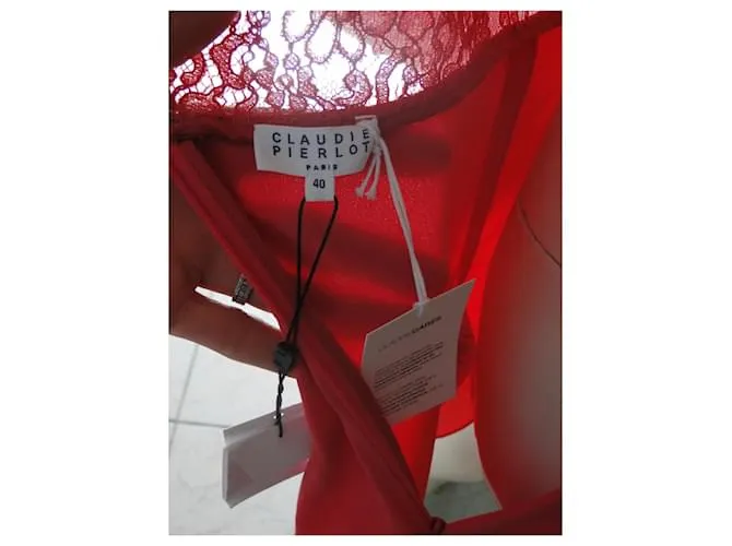 CLAUDIE PIERLOT CLAUDIE PIELOT VESTIDO DE CóCTEL  CEREMONIA T 40 NEUVE ROSA 