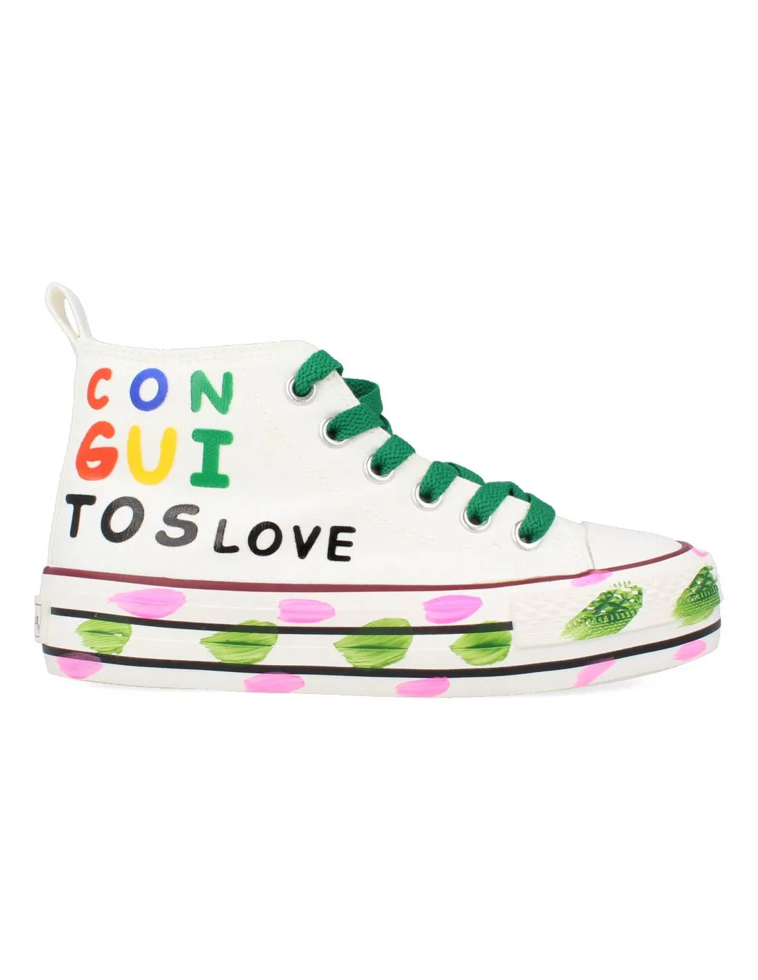 CONGUITOS  ZAPATILLAS ALTAS PINTURA LONA