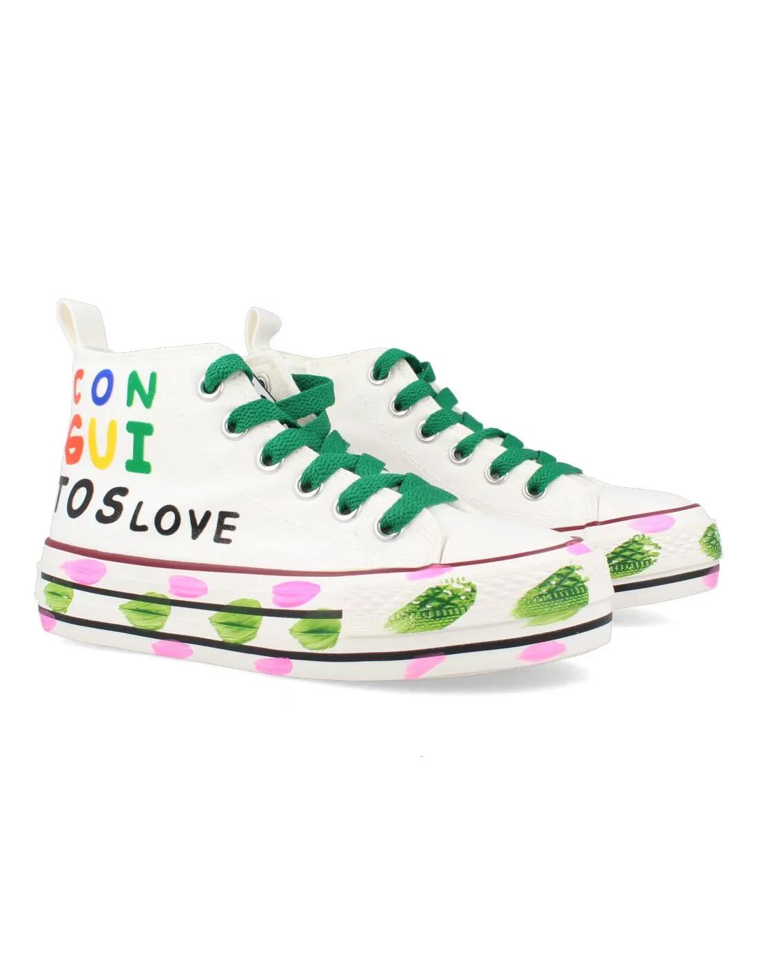 CONGUITOS  ZAPATILLAS ALTAS PINTURA LONA