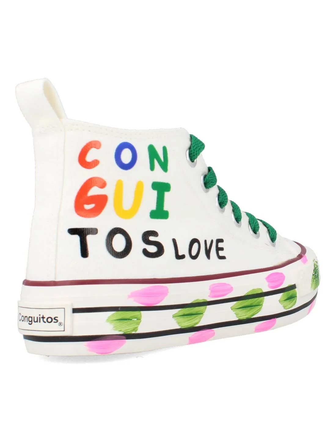 CONGUITOS  ZAPATILLAS ALTAS PINTURA LONA