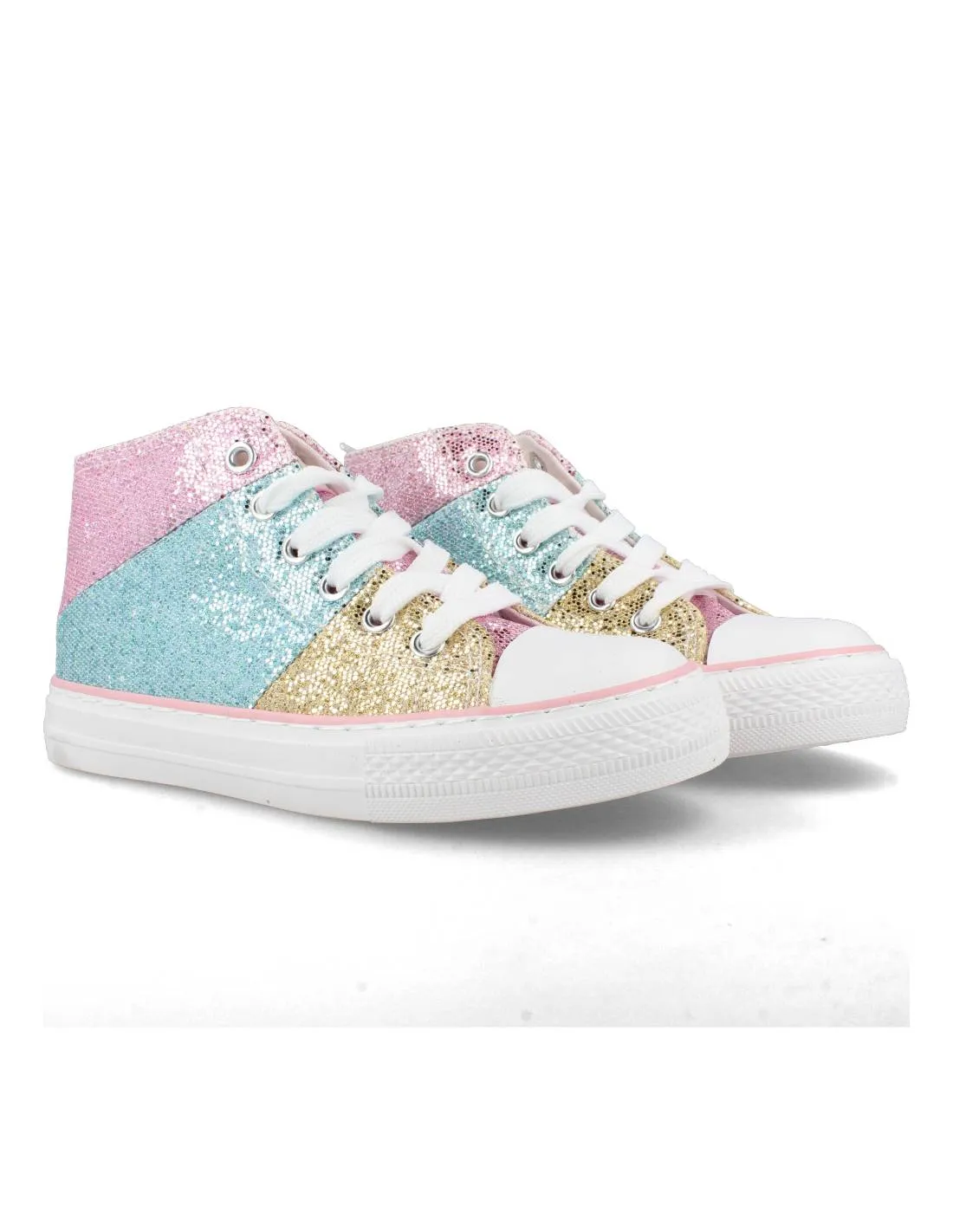 CONGUITOS  ZAPATILLAS ALTAS PURPURINA MULTI