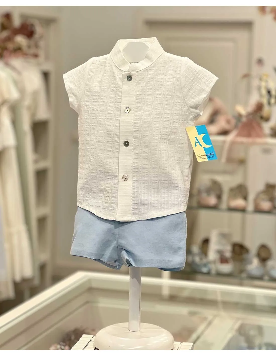 CONJUNTO NIñO BEBé CEREMONIA CELESTE PRIMAVERAVERANO 2023