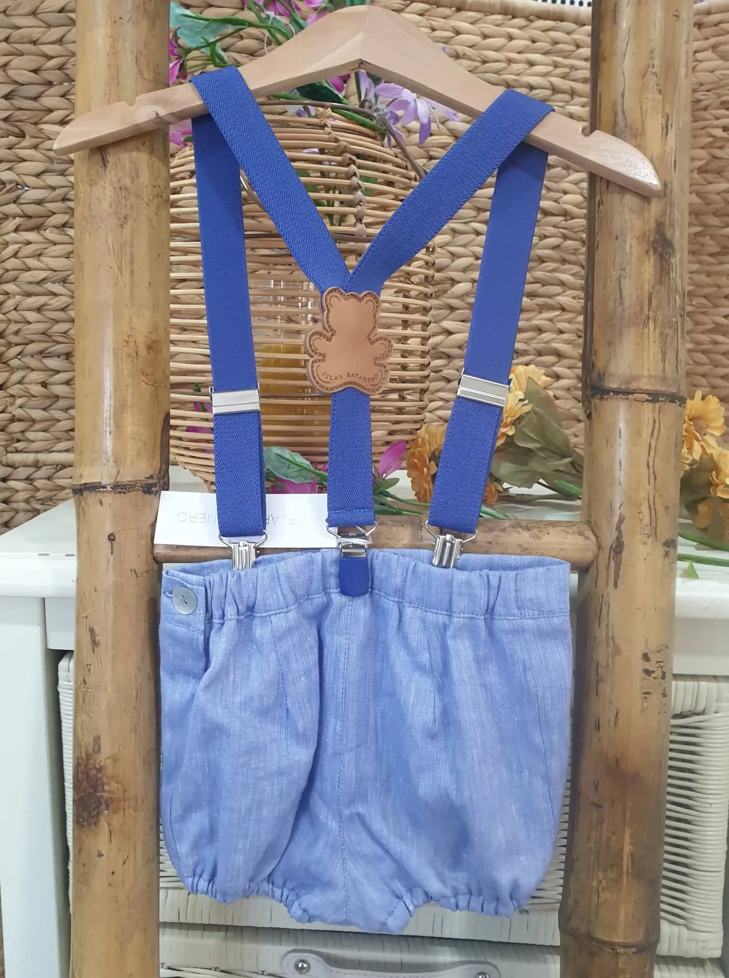 Conjunto niño Bombacho ranita + tirante y Camisa R410086 R130301