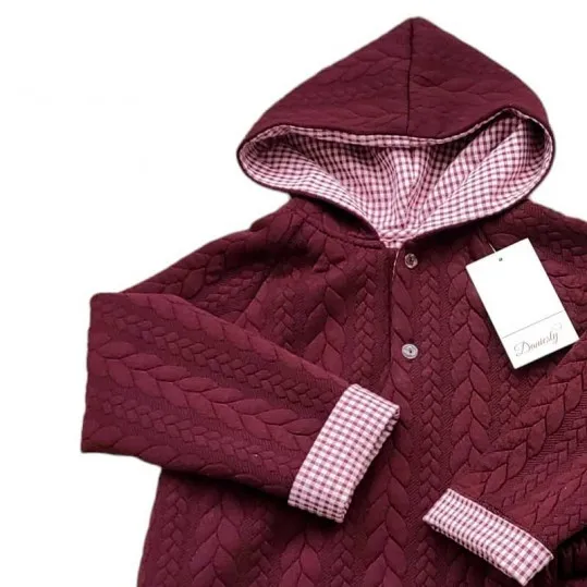 Conjunto niño sudadera granate con bombachito de Daniesty