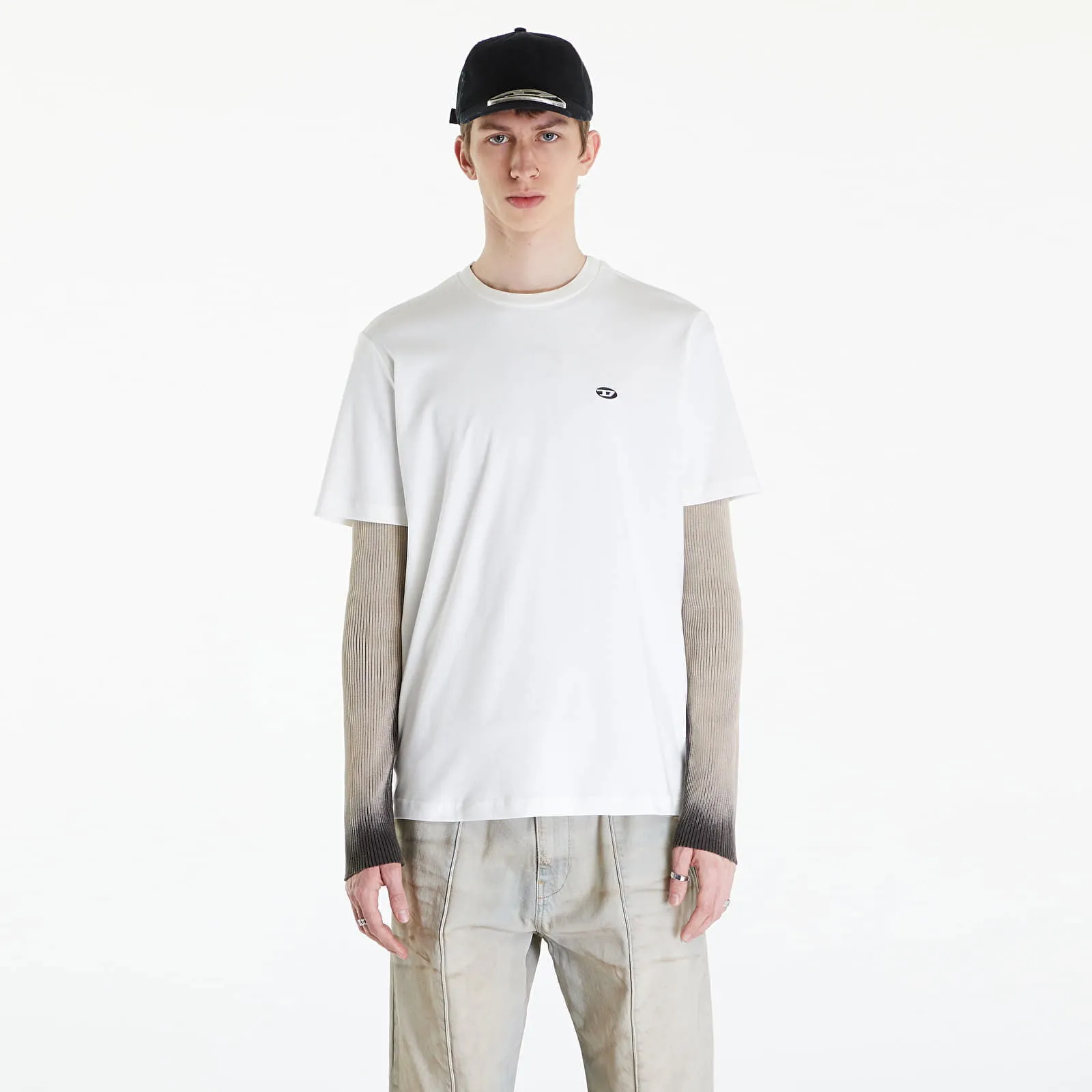 DIESEL TJUSTINEDOVALPJ TSHIRT UNISEX OFF WHITE