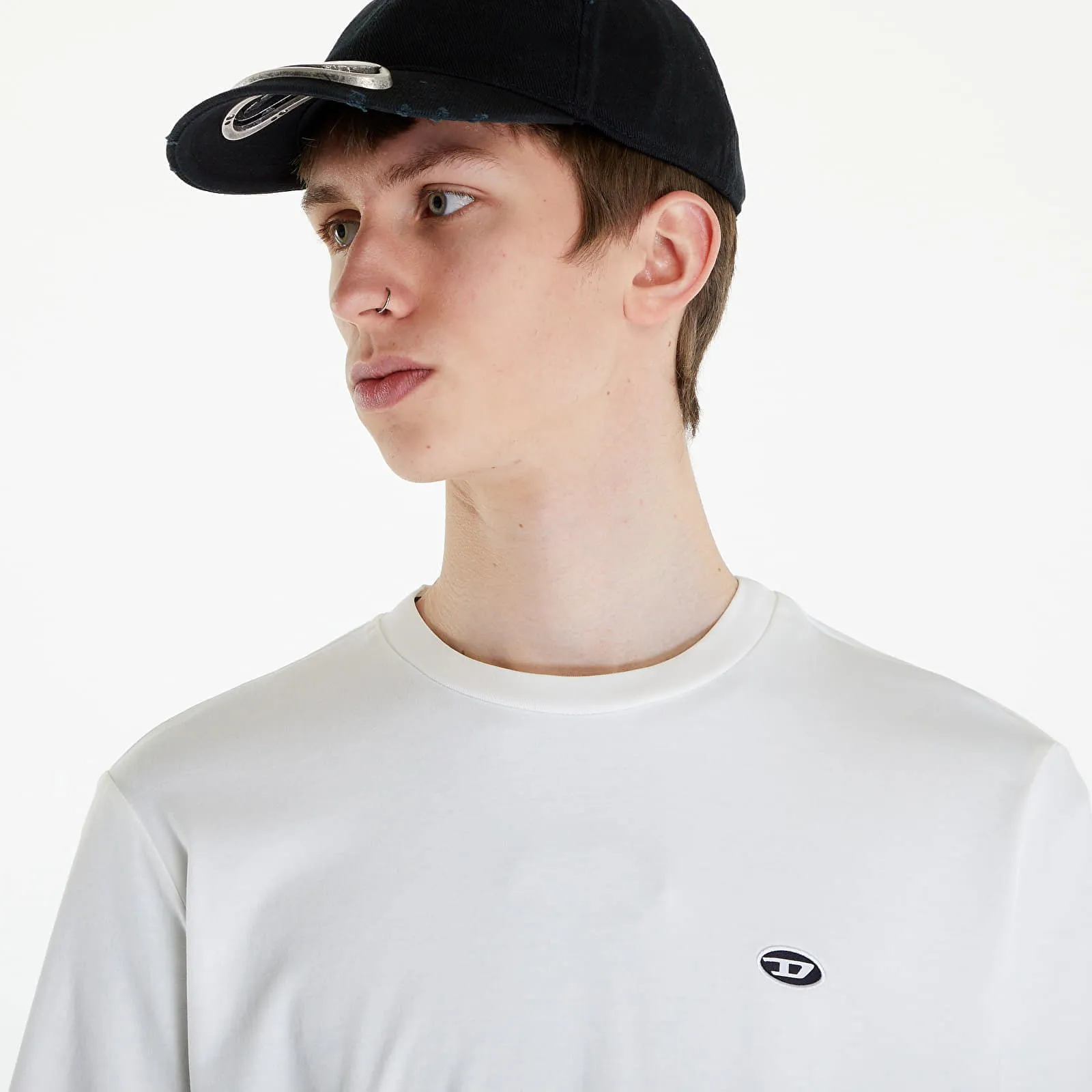 DIESEL TJUSTINEDOVALPJ TSHIRT UNISEX OFF WHITE