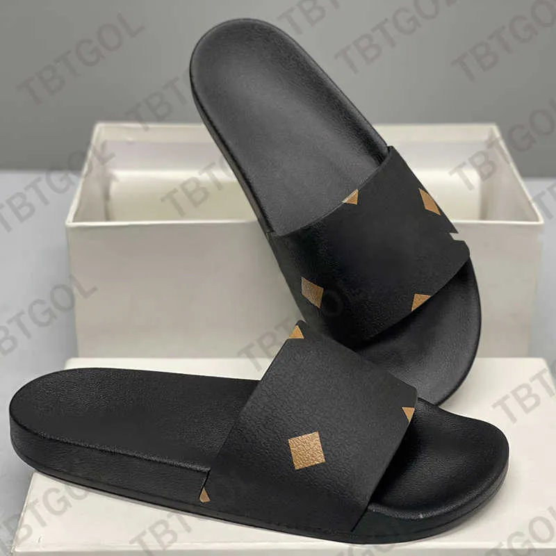 Diseñador Hombres Diapositivas Sandalia Visetos Goma Zapatillas para mujer Verano Playa Clásico Antideslizante Diapositiva Plata