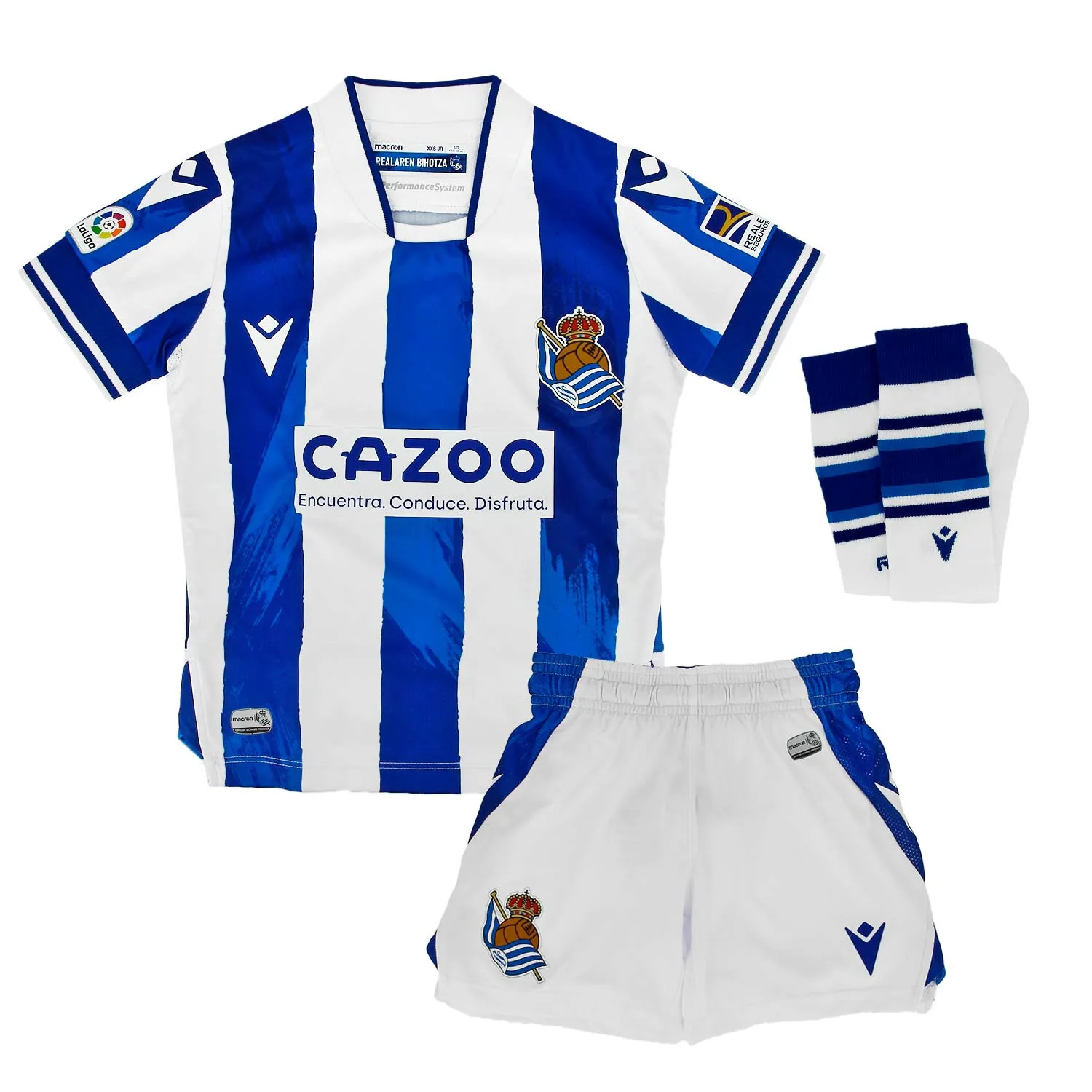 EQUIPACIóN MACRON REAL SOCIEDAD NIñO 36 AñOS 2022 2023