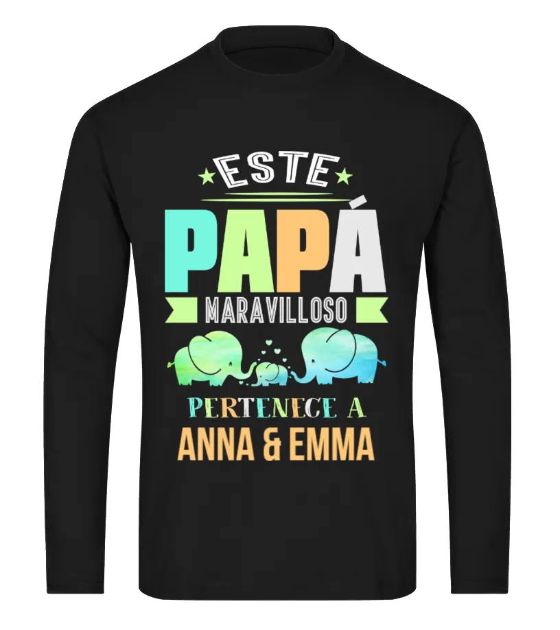 Este papá maravilloso pertenece a Anna & Emma Camiseta Orgánica de Manga Larga Unisex