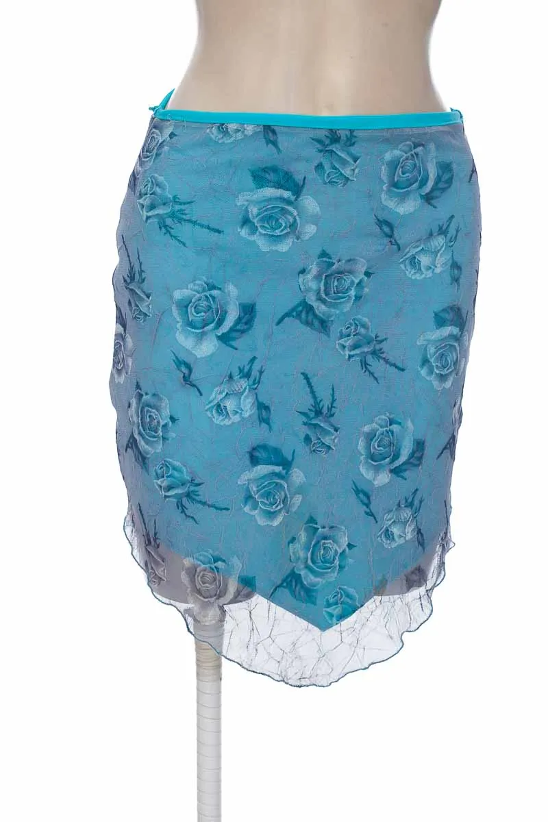 FALDA COLOR AZUL  GARRIDO