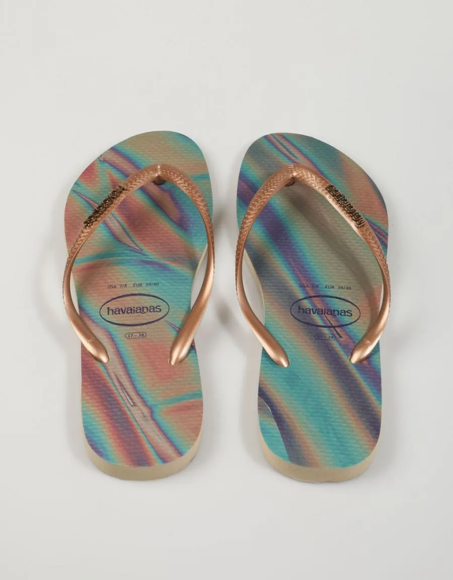  flip flops HAVAIANAS Hac.slim Iridescent en Platinum 79289