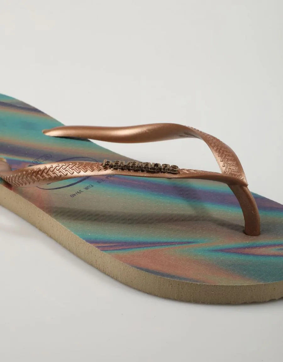  flip flops HAVAIANAS Hac.slim Iridescent en Platinum 79289