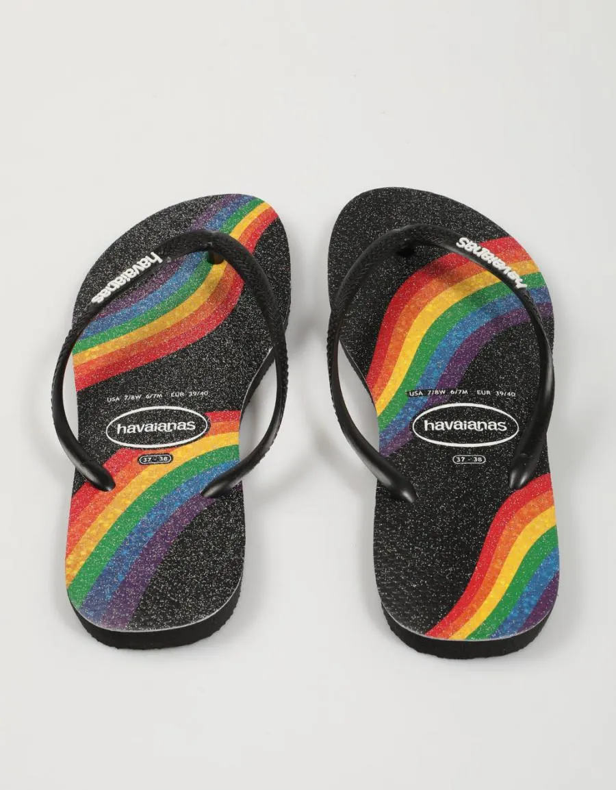  flip flops HAVAIANAS Slim Pride en Black 75557