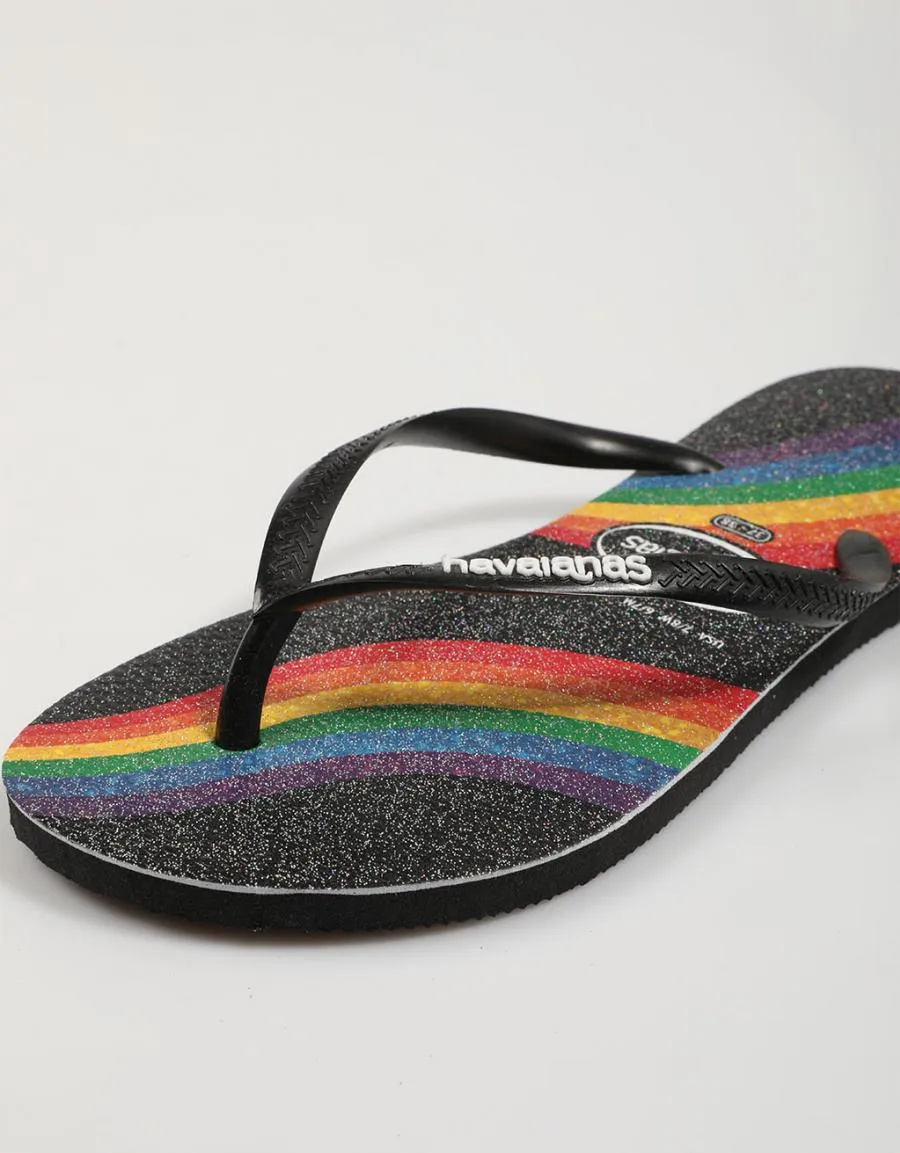  flip flops HAVAIANAS Slim Pride en Black 75557