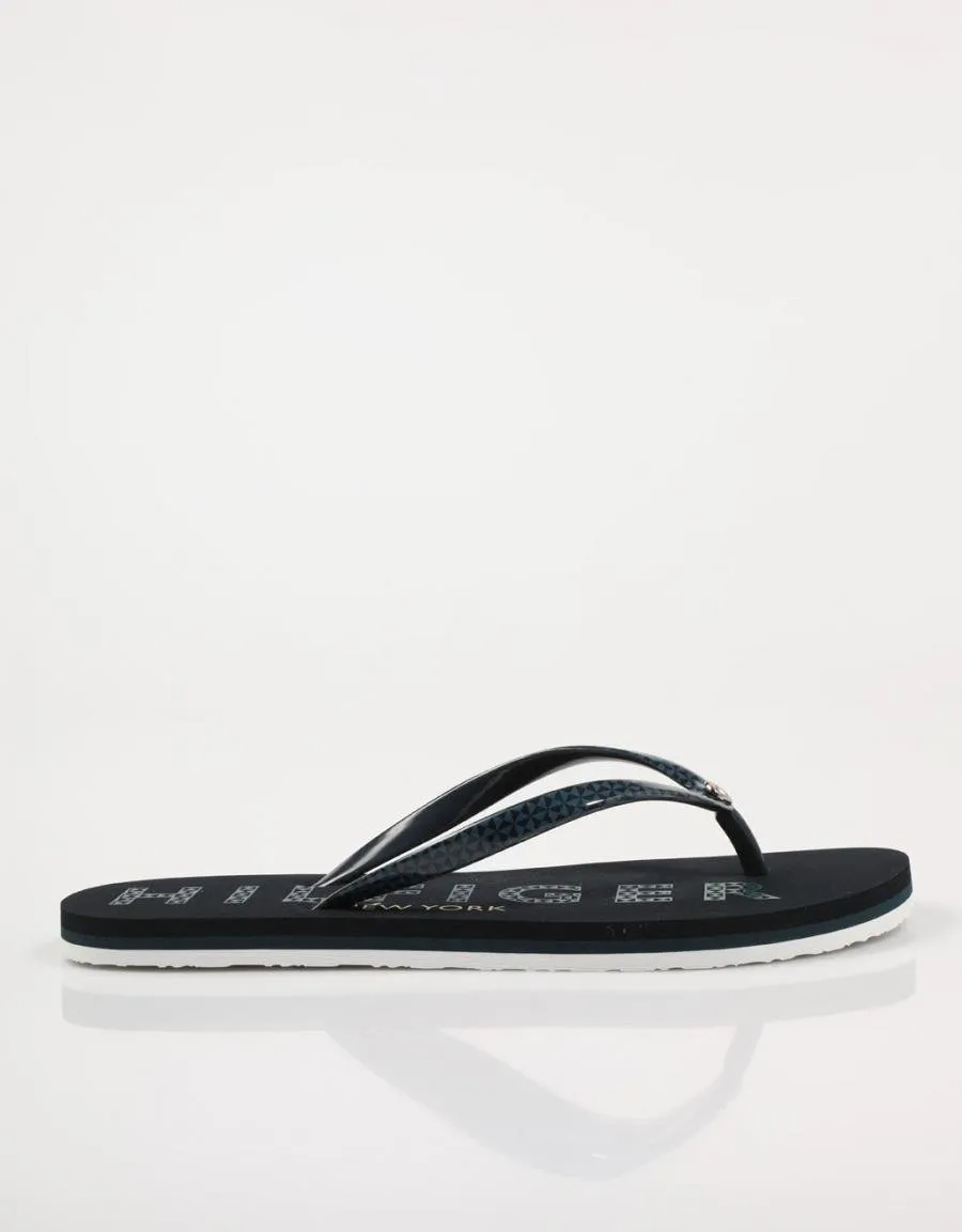  flip flops TOMMY HILFIGER Tommy Footbed Flat Beach Sandal en Navy Blue 78656