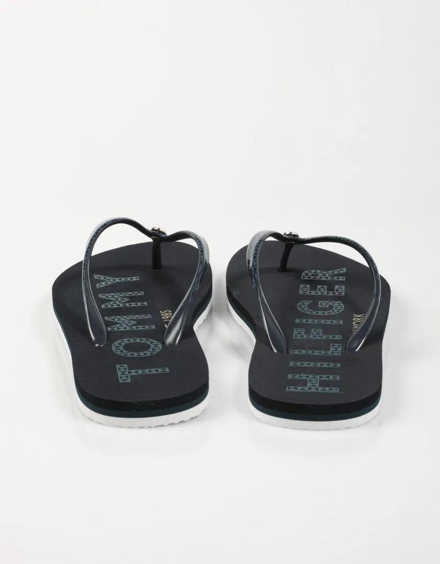  flip flops TOMMY HILFIGER Tommy Footbed Flat Beach Sandal en Navy Blue 78656