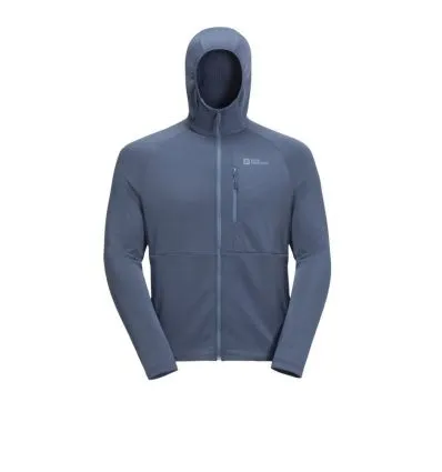 Forro polar JACK WOLSKINS KOLBENBERG HOODED FZ M (Evening) para hombre