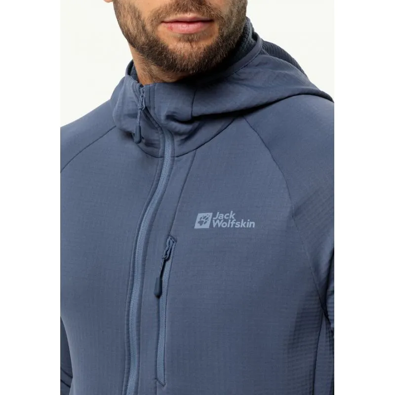 Forro polar JACK WOLSKINS KOLBENBERG HOODED FZ M (Evening) para hombre