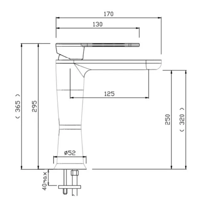GABOLI FRATELLI JODY MEZCLADOR DE LAVABO CON EXTENSIÓN 200MM