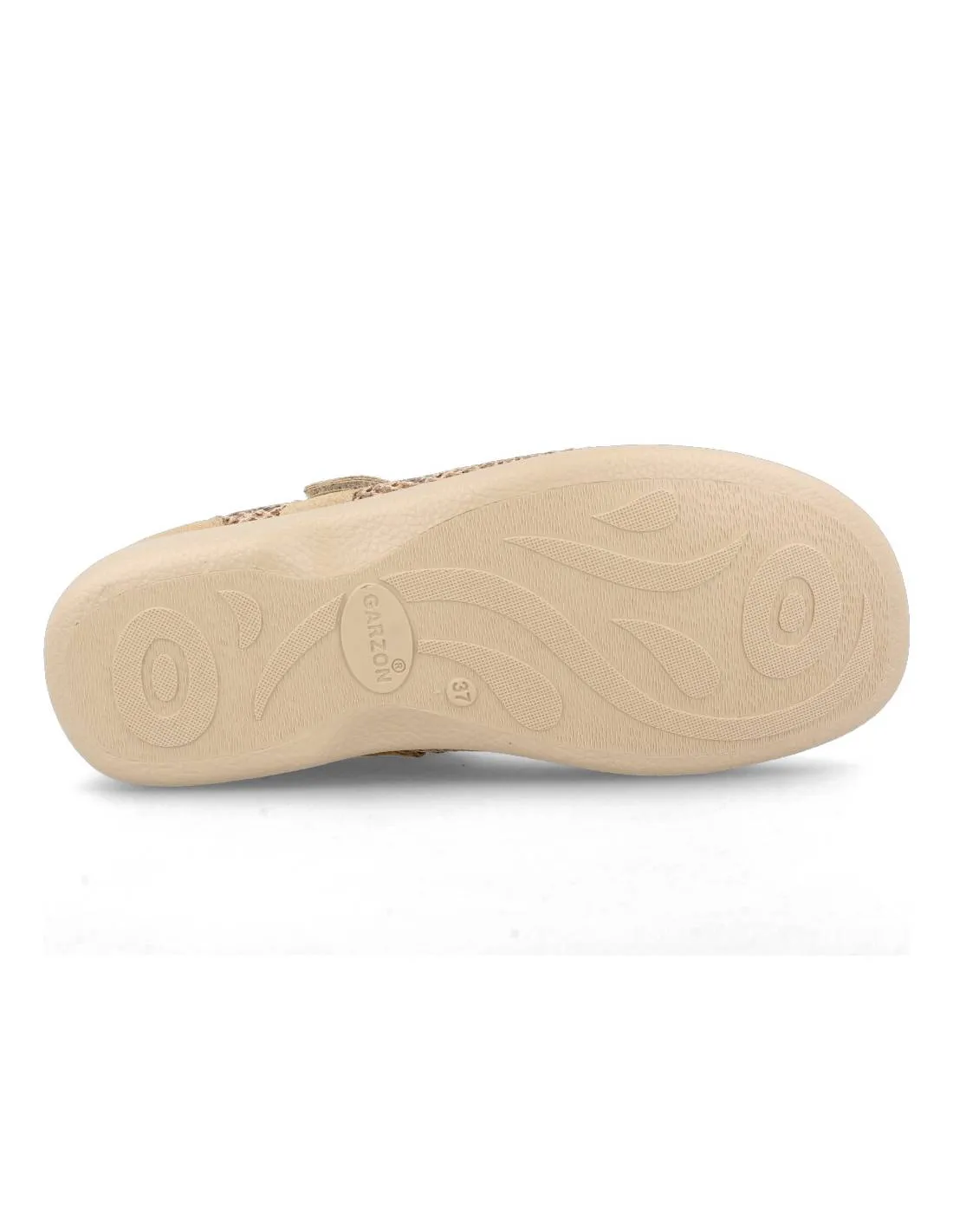 GARZóN  MERCEDITA VELCRO REJILLA BEIG