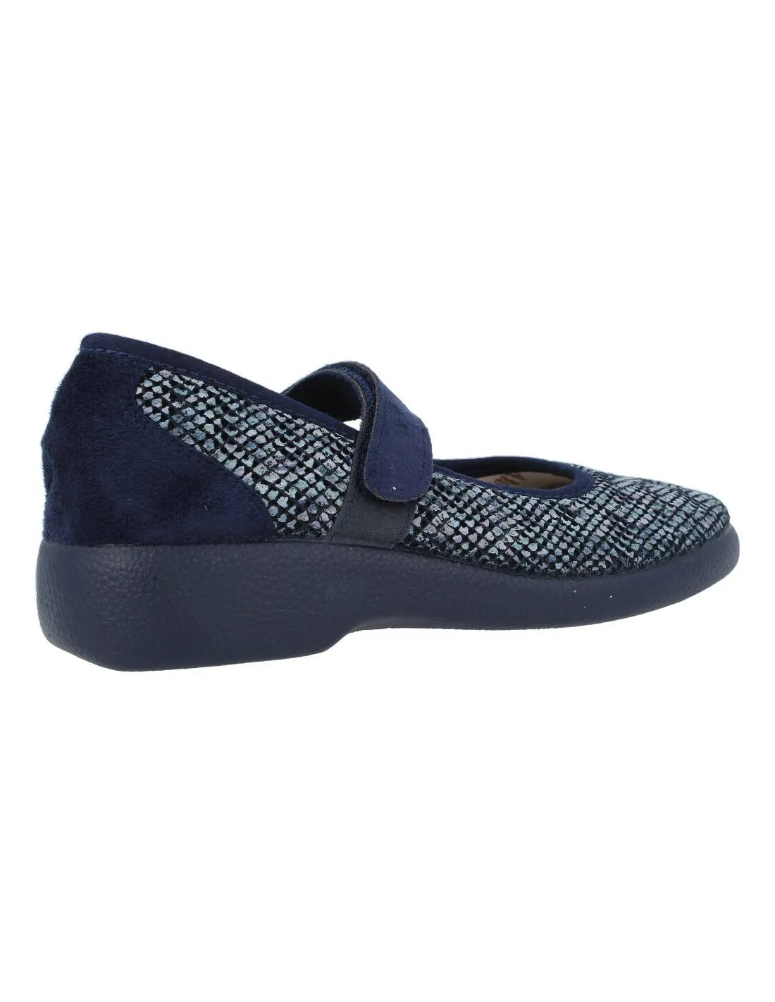 GARZóN  MERCEDITA VELCRO REJILLA MARINO