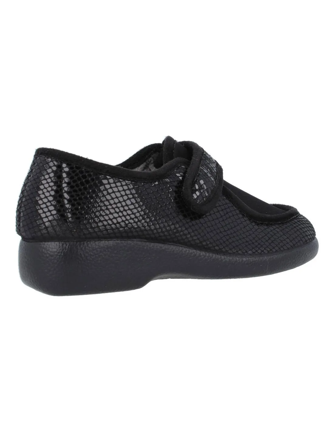 GARZóN  ZAPATILLAS CASA LICRA SERPIENTE VELCRO NEGRO
