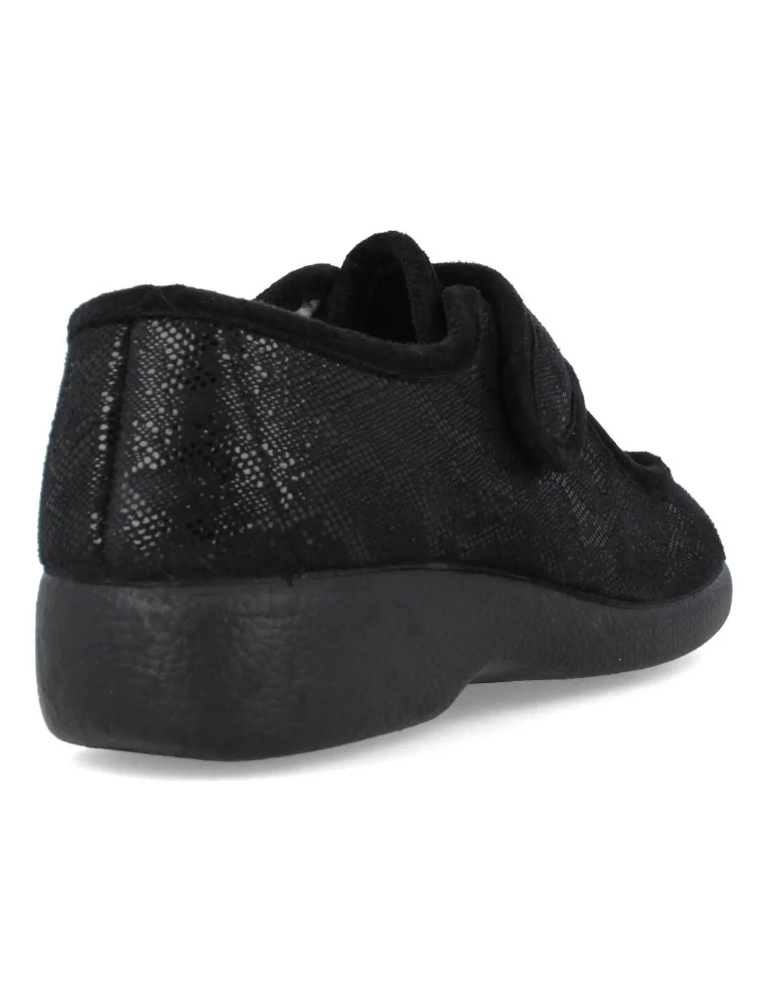 GARZóN  ZAPATILLAS CASA LICRA VELCRO NEGRO