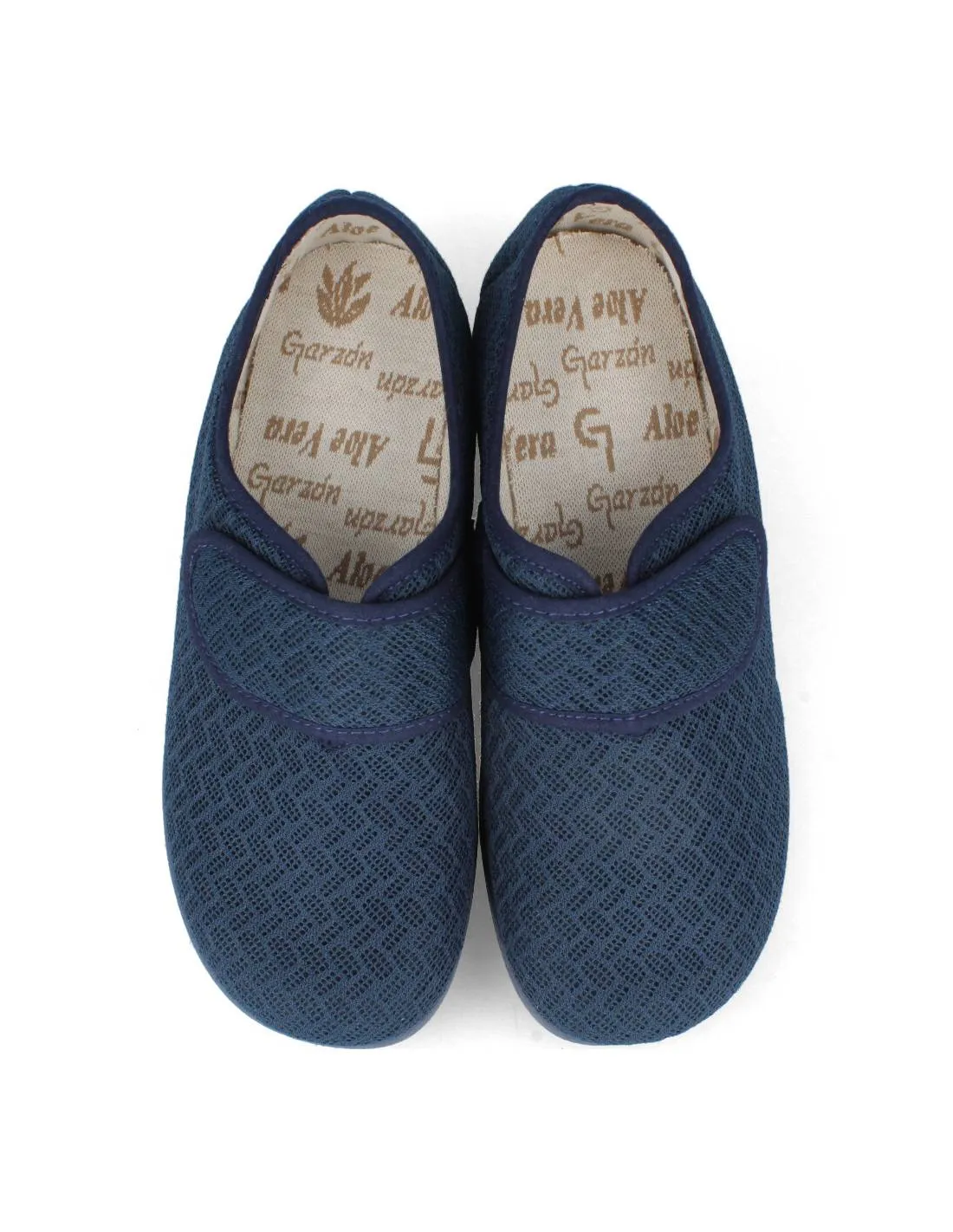 GARZóN  ZAPATILLAS CASA VELCRO REJILLA MARINO