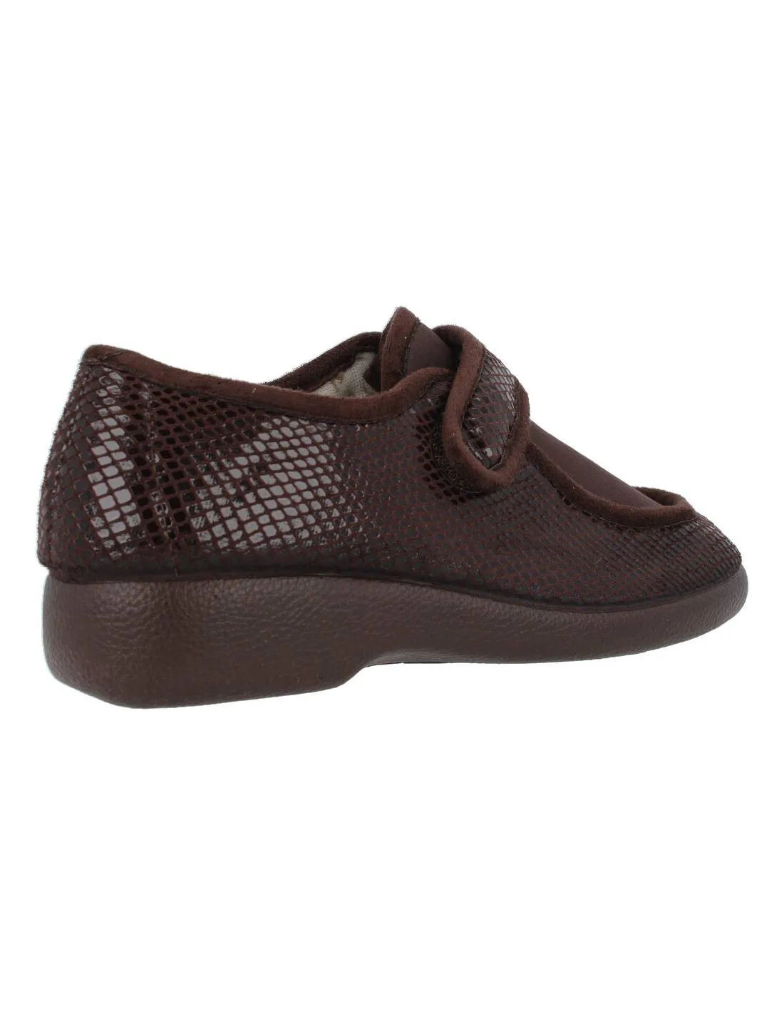 GARZóN  ZAPATILLAS DE CASA MARRóN ANCHO ESPECIAL VELCRO