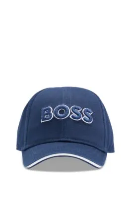 Gorra para niños en sarga de algodón con logo en relieve