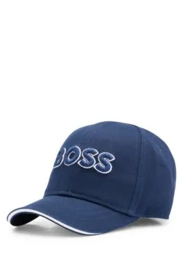 Gorra para niños en sarga de algodón con logo en relieve