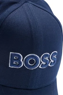 Gorra para niños en sarga de algodón con logo en relieve