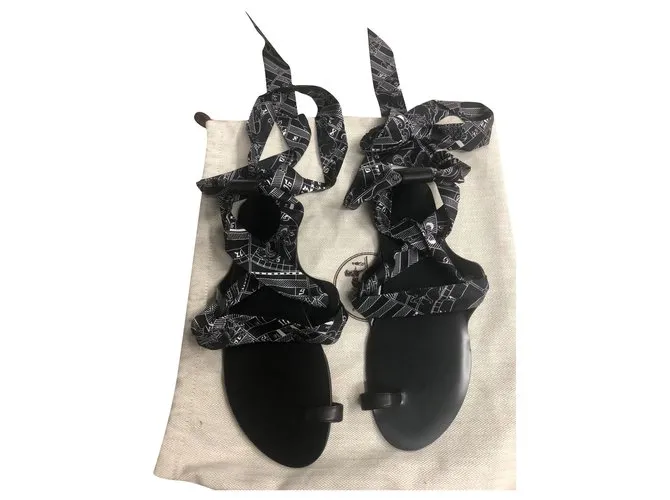 Hermès Sandalo Negro 