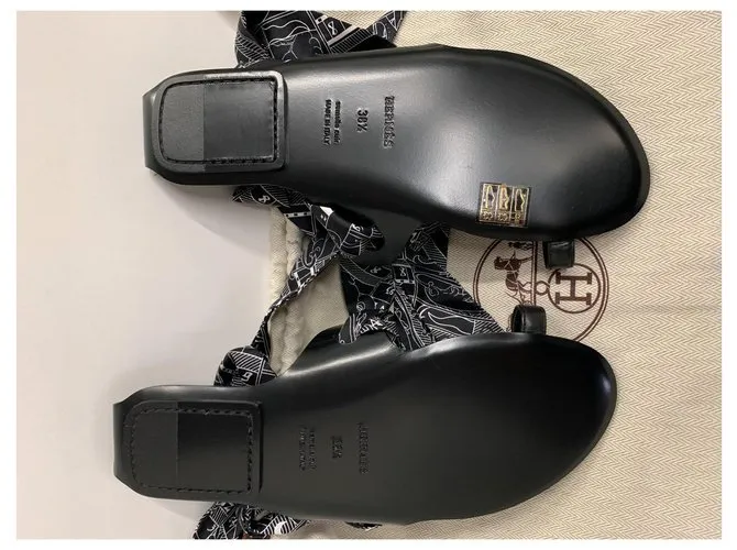 Hermès Sandalo Negro 