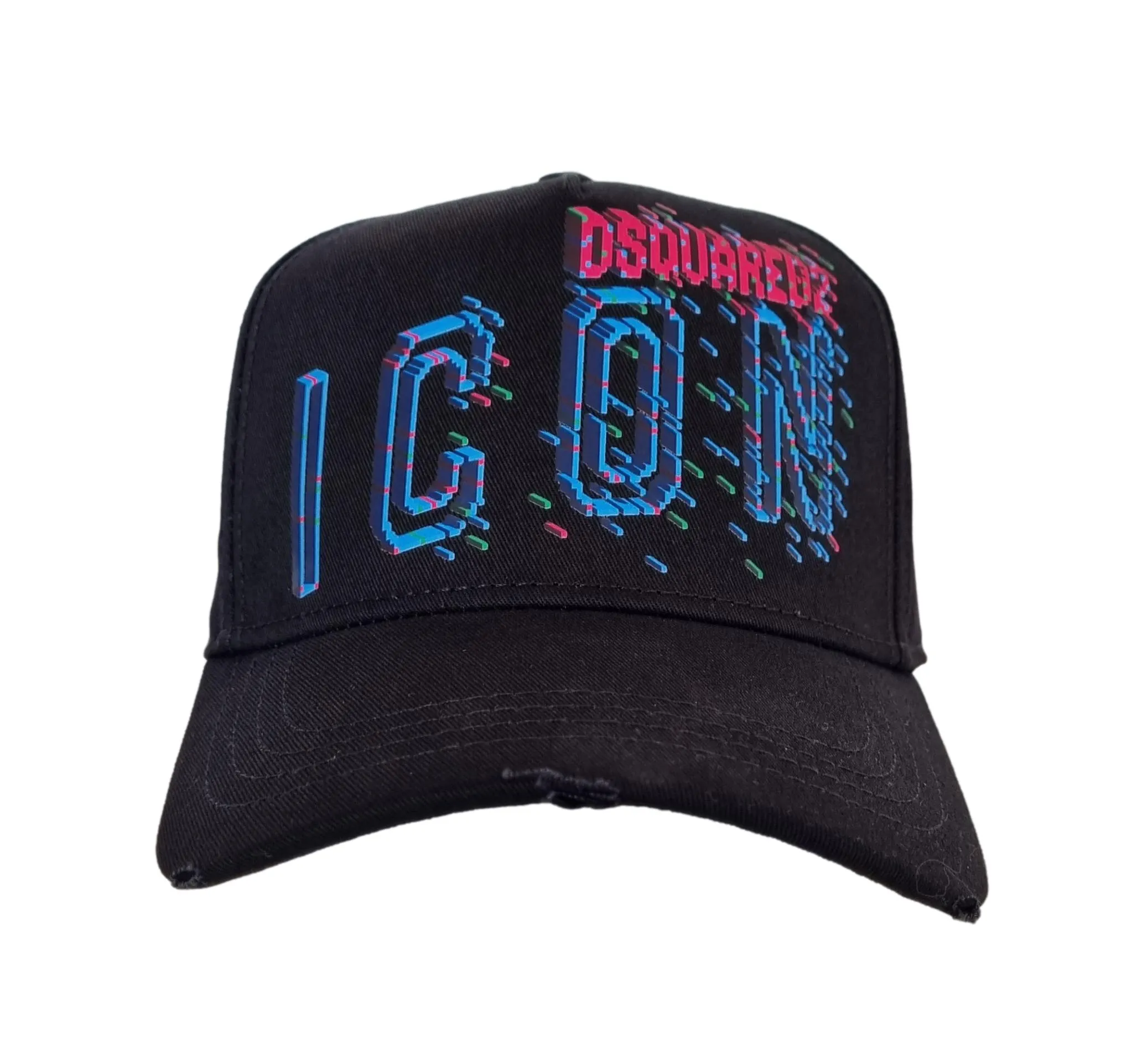Icono de gorra de béisbol de hombre DSQUARED2 BCM0717 pixel negro