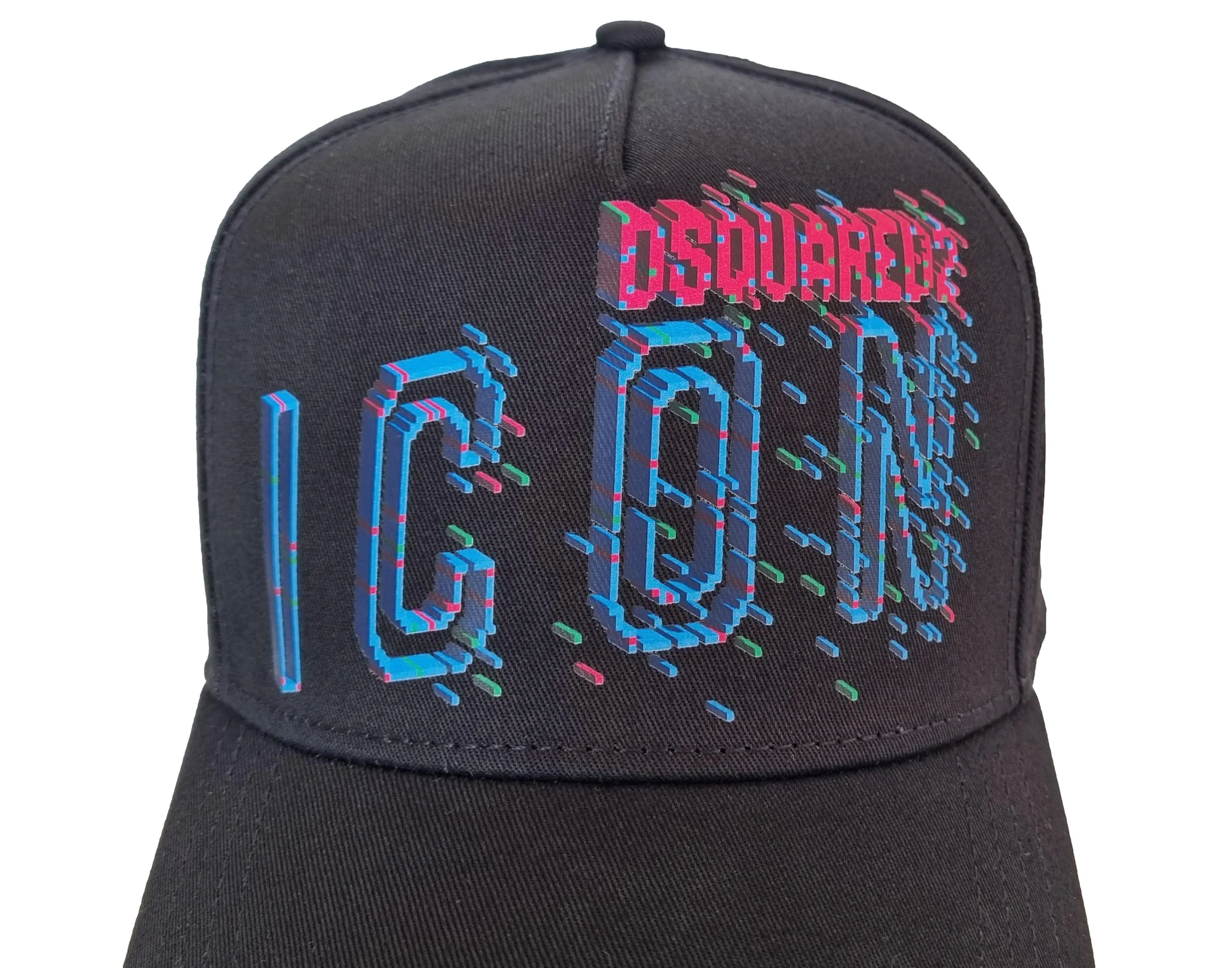 Icono de gorra de béisbol de hombre DSQUARED2 BCM0717 pixel negro