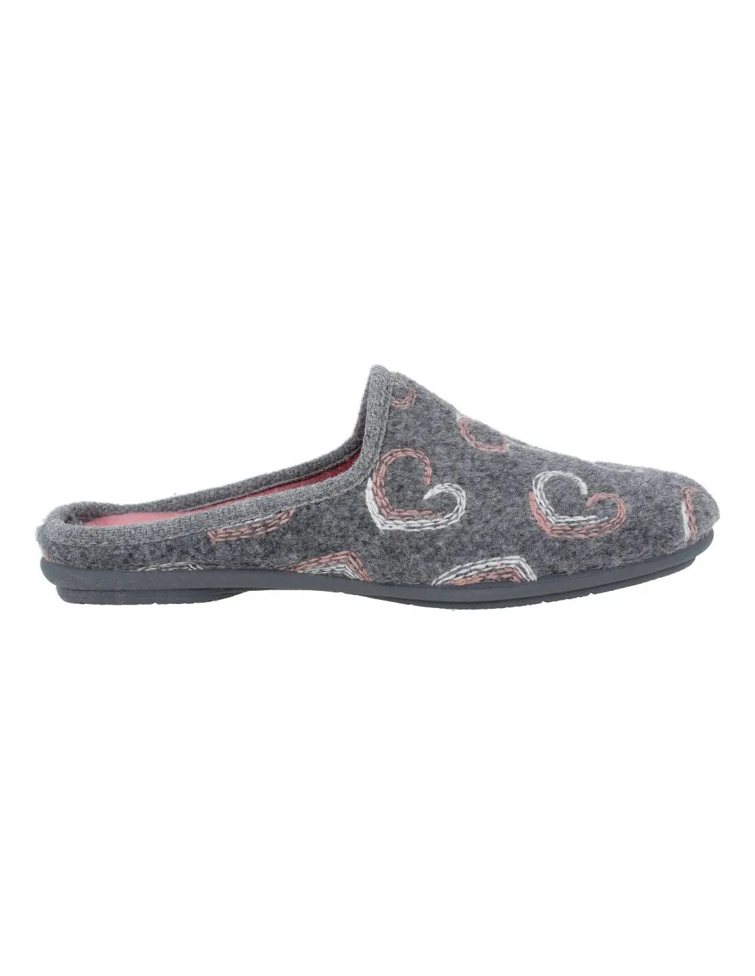 ISASA  ZAPATILLAS CASA CORAZóN GRIS