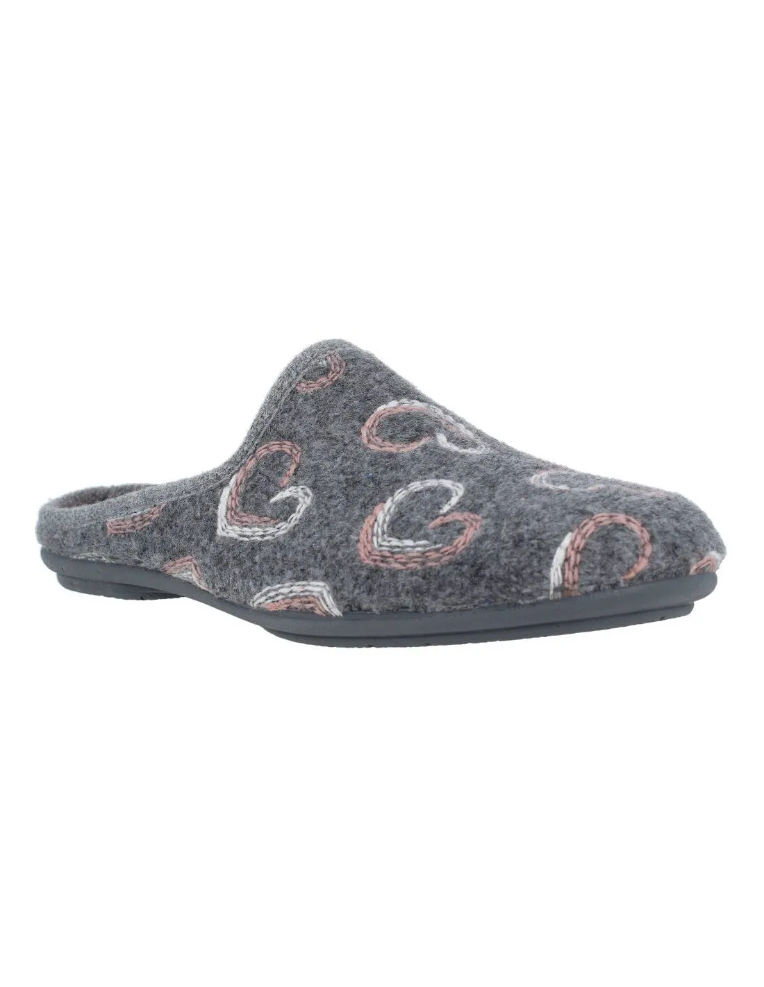 ISASA  ZAPATILLAS CASA CORAZóN GRIS