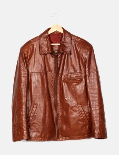 Jopel Leather Chaqueta cuero marrón