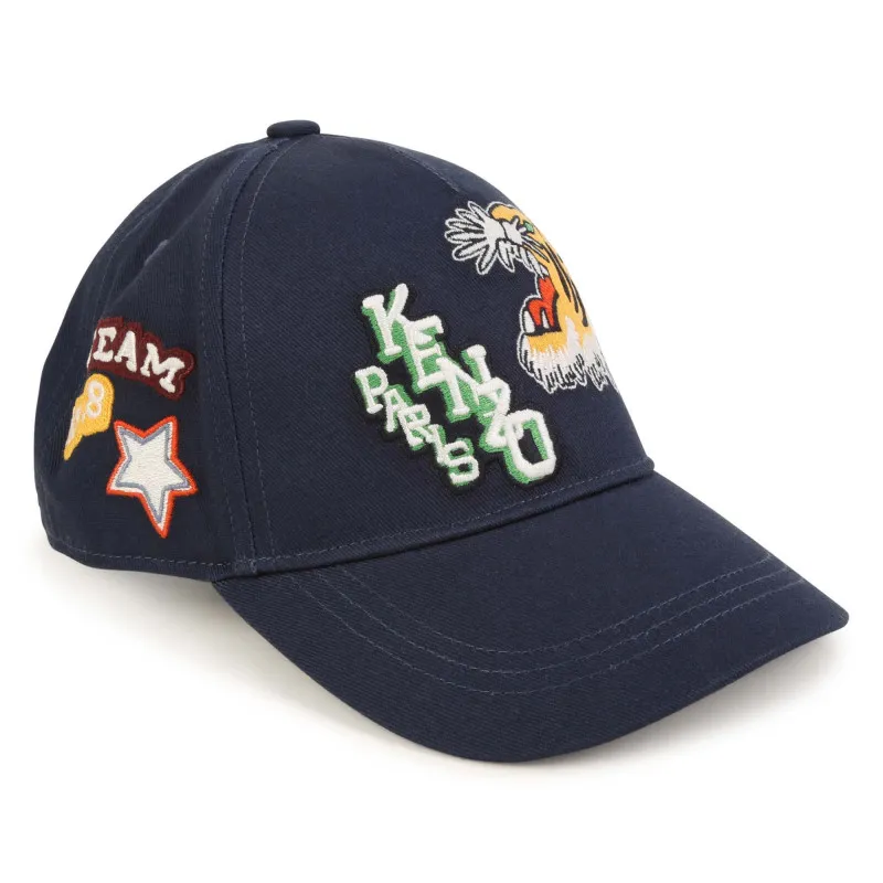 KENZO KIDS Gorra de algodón con velcro