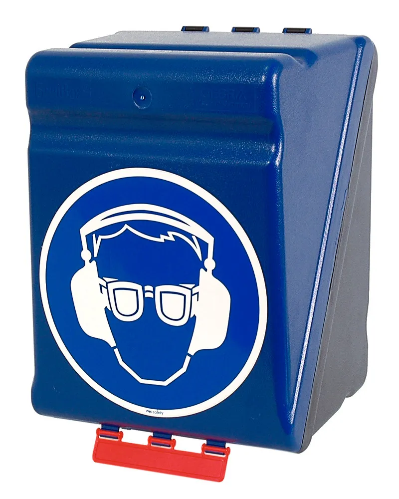Maxibox para conserv. prot. ocular/auditiva, azul