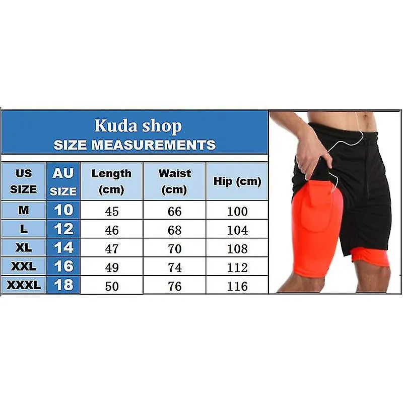 MEN'S 2 IN 1 SPORTS QUICK DRY WORKOUT RUNNING SHORTS LIGHTWEIGHT ATHLETIC GYM SHORTS WITH COMPRESSION LINER  NAVY BLUE