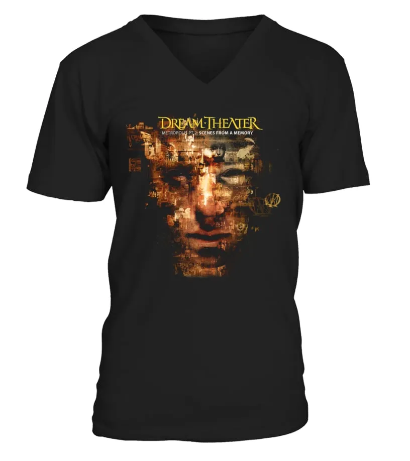 MET200021BK. DREAM THEATER  METROPOLIS PART 2 SCENES FROM A MEMORY 2 CAMISETA CUELLO EN V UNISEX