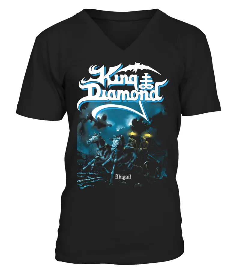 MET200063BK. KING DIAMOND  ABIGAIL (1987) CAMISETA CUELLO EN V UNISEX