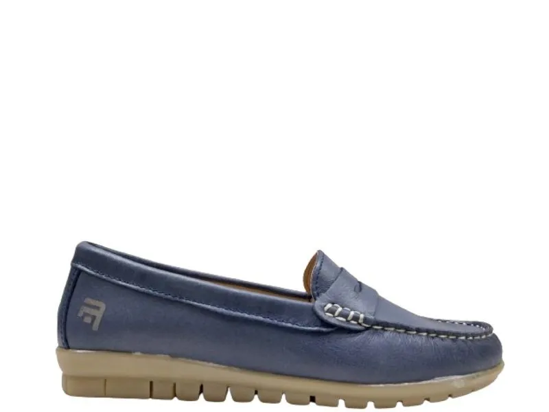 MOCASIN DE PIEL AUDE AGOT EN COLOR MARINO