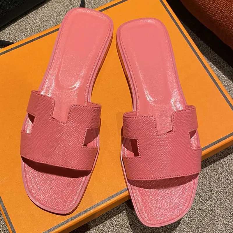 mulheres designer chinelos chinelo sandálias sandália slides mulheres sapatos clássicos pele de cordeiro salto plano verão pregu