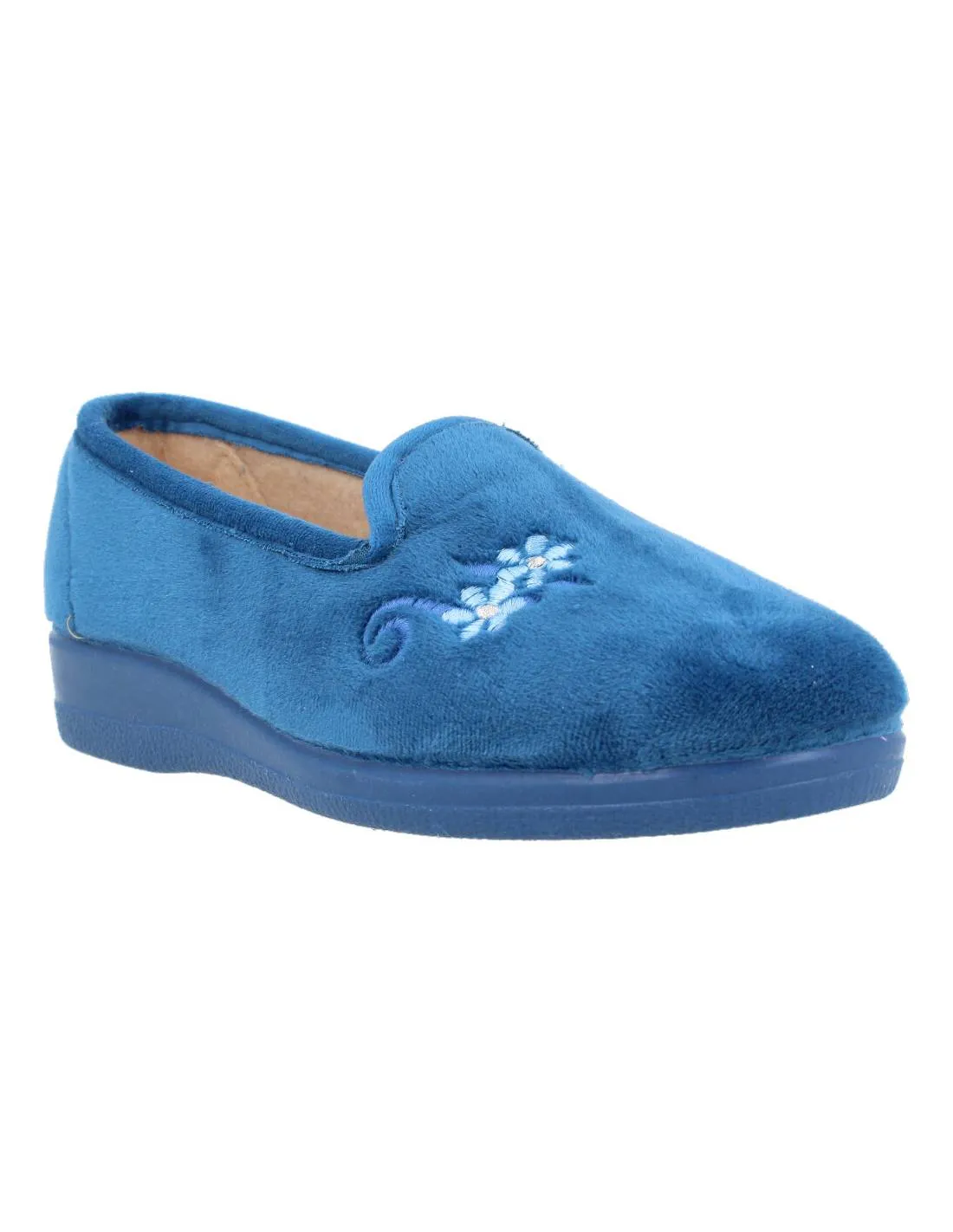 NATALIA  ZAPATILLAS CASA CERRADA FLOR JEANS